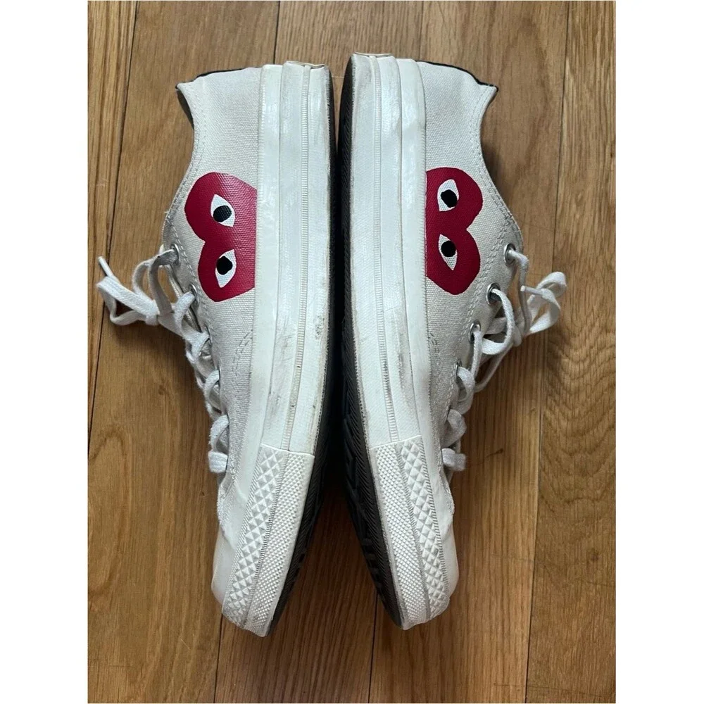 Comme des Garçons x Converse White Low-Top Sneakers Men’s Sz 7 Women’s 9
